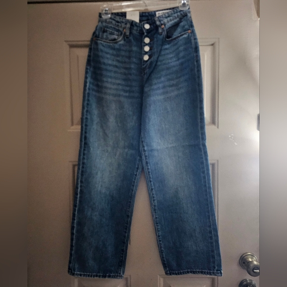 Blank NYC The Baxter Ribcage Straight Leg Jeans in Medium Wash - Picture 9 of 12